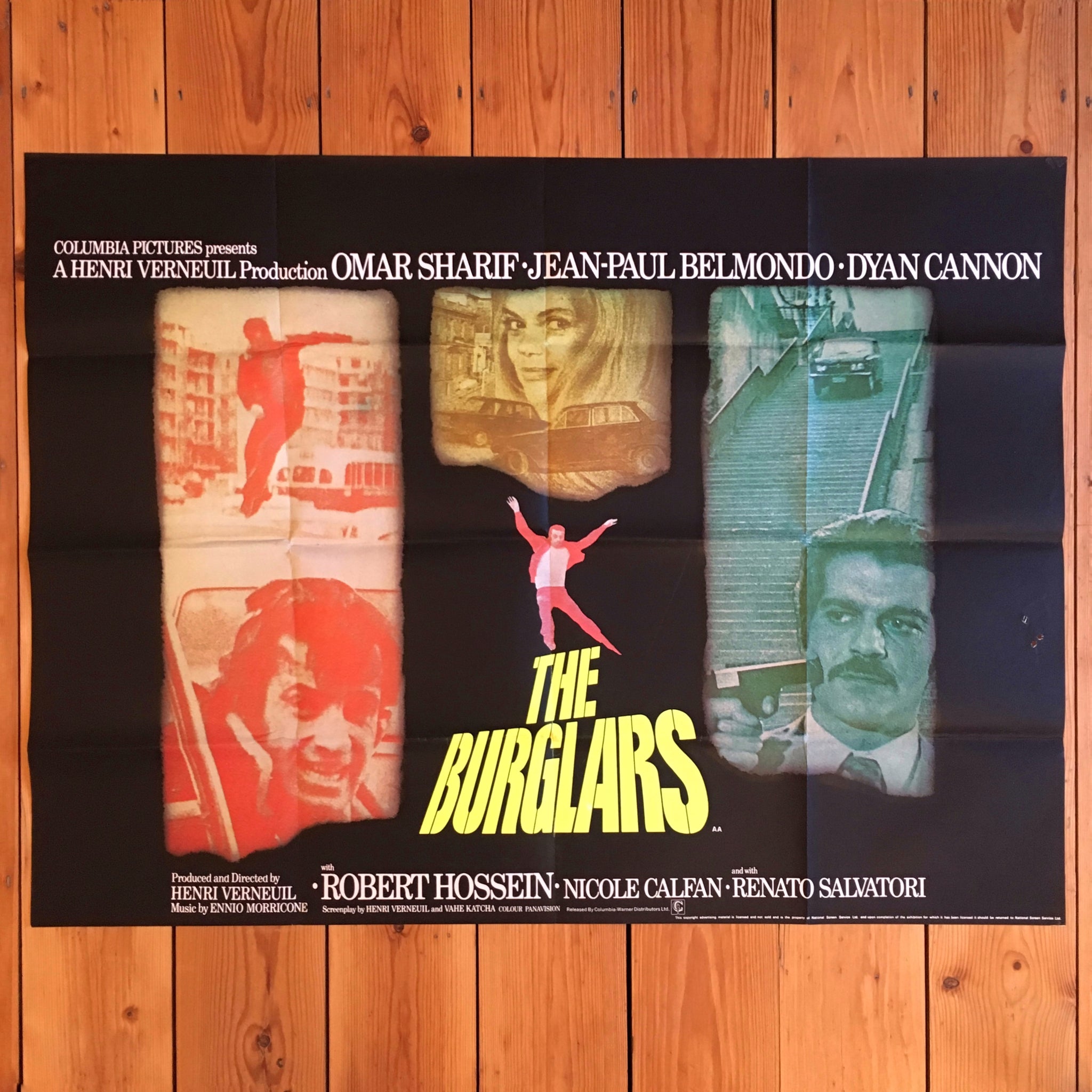 Jean-Paul Belmondo The Burglars 1972 UK Quad