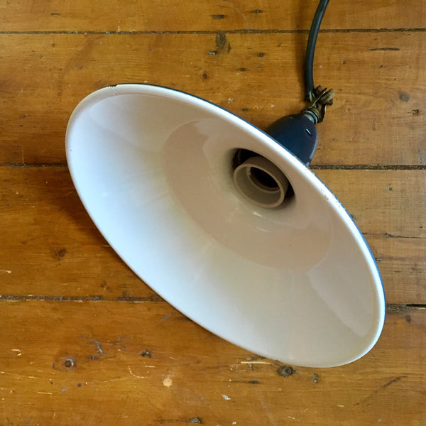 1960's French Enamel Industrial Light