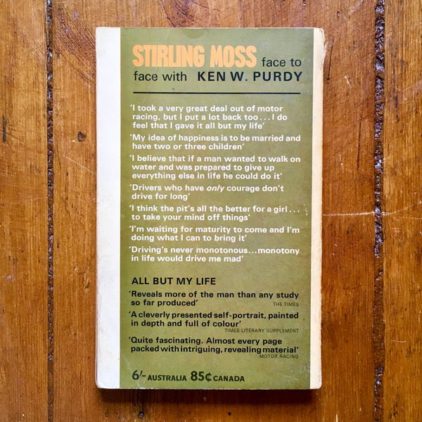 All But My Life Stirling Moss Face to Face with Ken W. Purdy