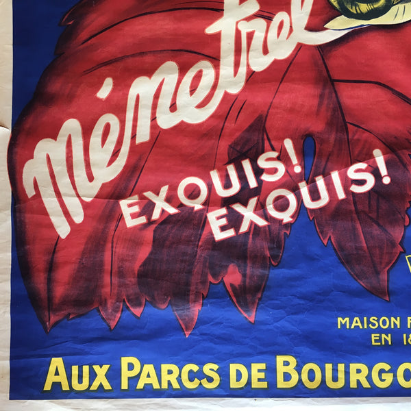 Escargots Menetrel 1930's French Lithograph Poster by Rudd