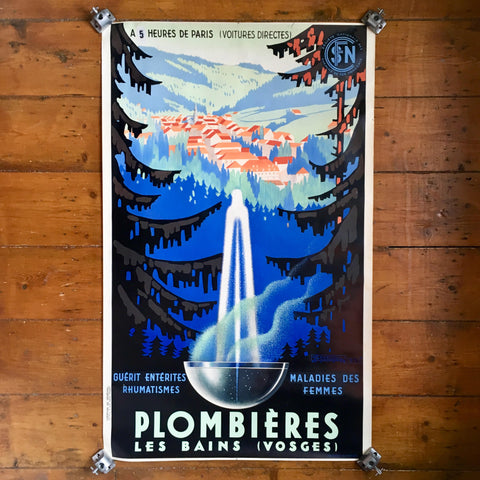 SNCF Plombières-les-Bains 1939 artwork by Adrien Sénéchal