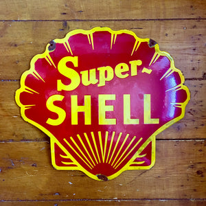 Super Shell Sign Super Shell Enamel Sign – solar70design