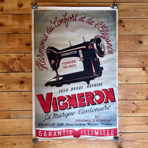 Vigneron Sewing Machines Original 1949 Studio Rocher Poster